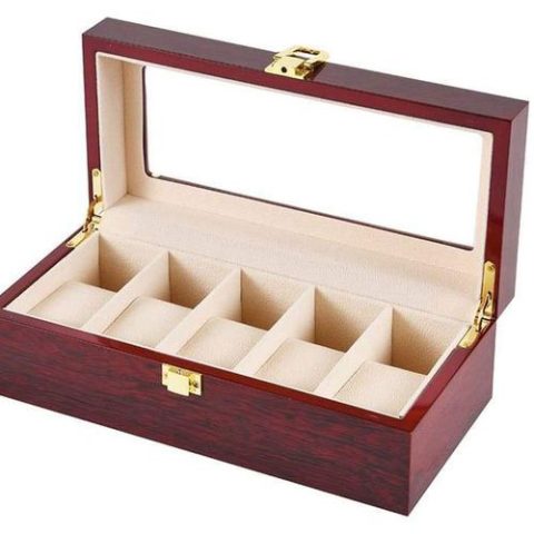 جعبه چوبی ساعت 5 خانه لوکس باکس کد 290