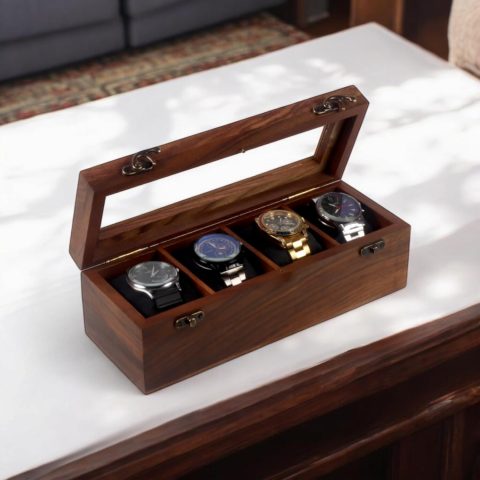جعبه چوبی ساعت لوکس باکس کد 605