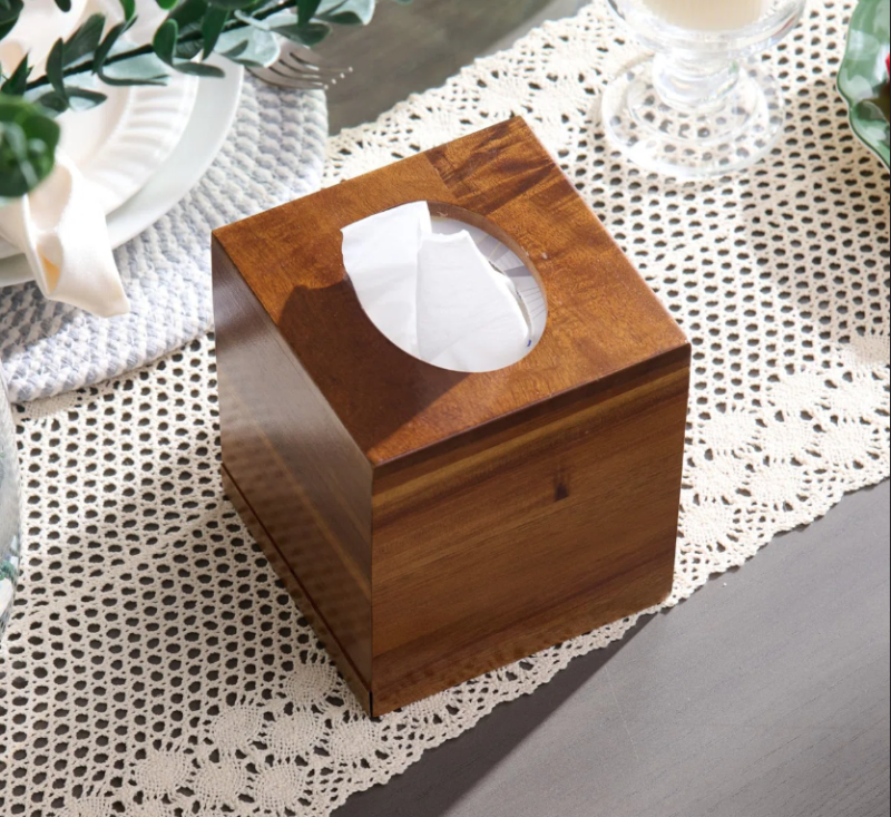 جعبه چوبی دستمال کاغذی کد 928 - تصویر 2