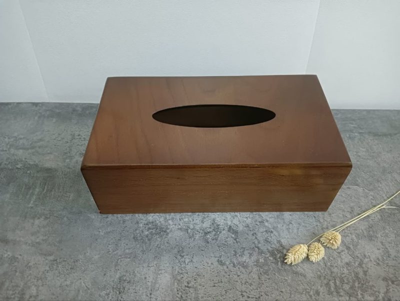 جعبه چوبی دستمال کاغذی کد 918 - تصویر 2