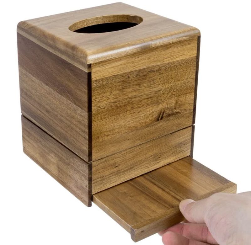 جعبه چوبی دستمال کاغذی کد 924 - تصویر 3