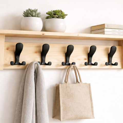 آویز چوبی لباس لوکس باکس کد 7012